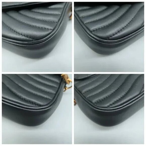 100% Authentic Louis Vuitton New Wave Black W/P Leather Satchel - Picture 7 of 12